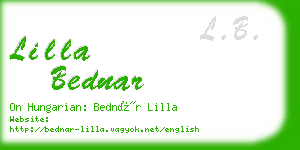 lilla bednar business card